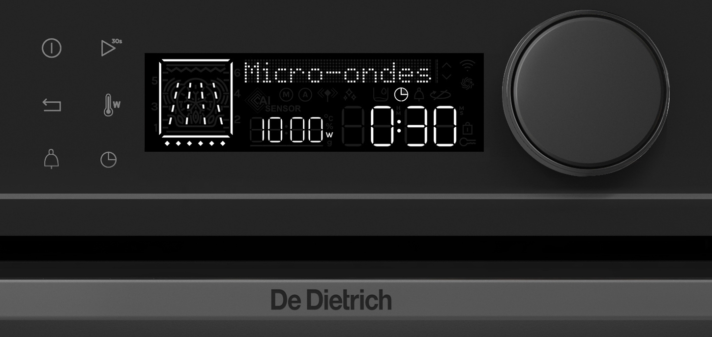 LCD diplej Gourmet mikrovlnné trouby De Dietrich DKC4536B